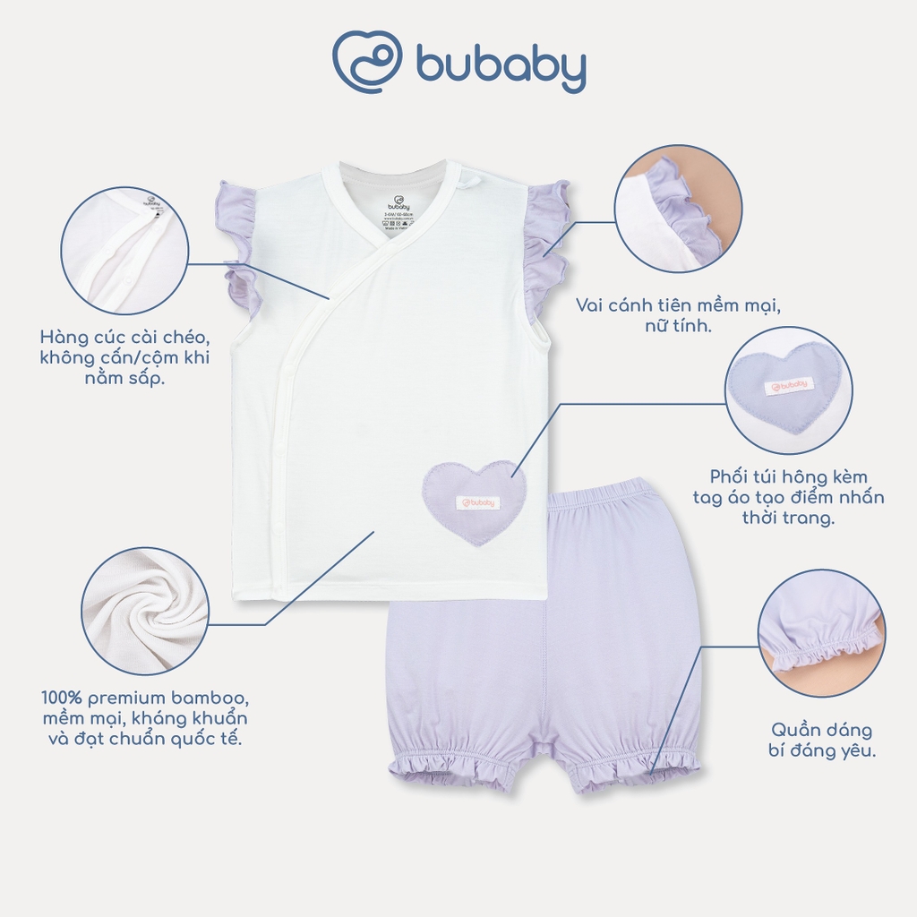 Bộ ngắn tay cài chéo bèo tay SBB130831