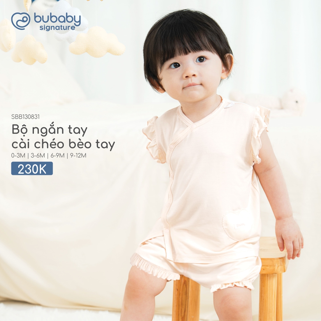 Bộ ngắn tay cài chéo bèo tay SBB130831