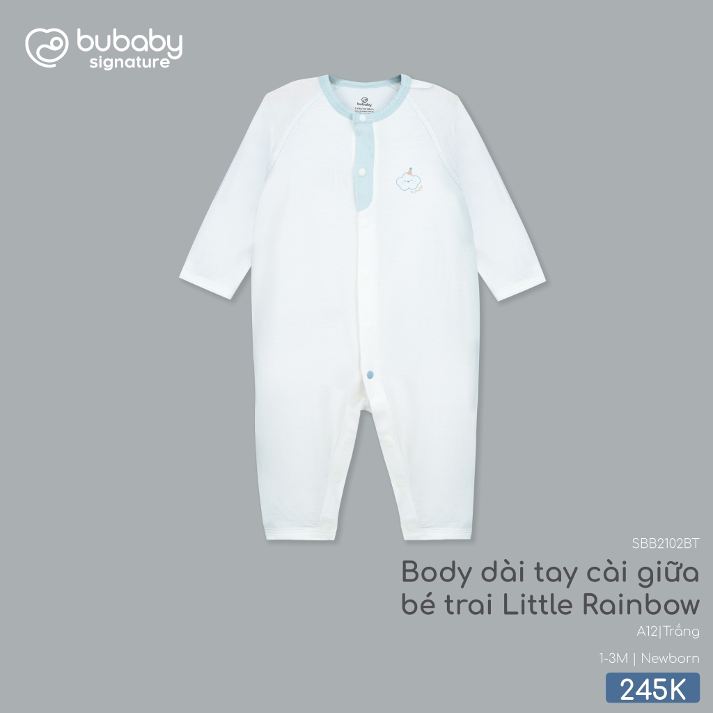 Body dài tay cài giữa bé trai Little Rainbow SBB2102BT