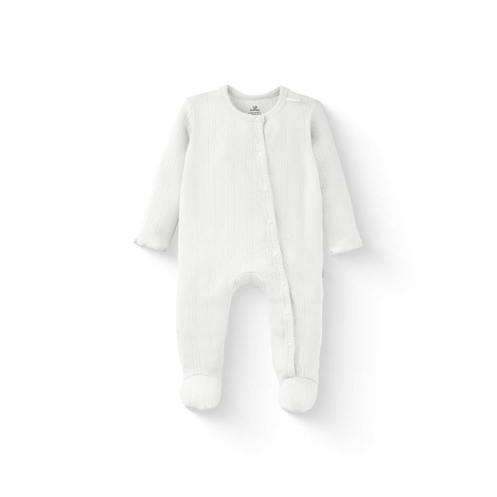 Body dài tay cài chéo liền tất Jacquard SCT2108LT