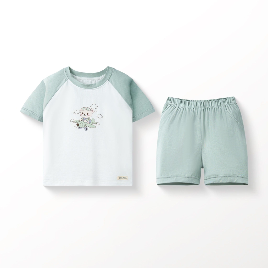 Bộ cộc tay cổ tròn Raglan Bubaby SVC130400