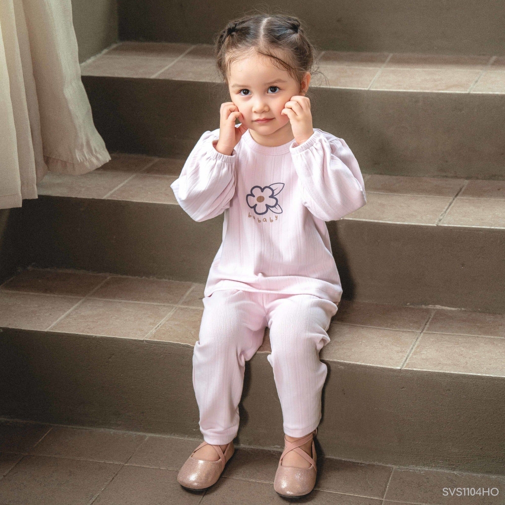 Bộ dài tay cổ tròn in hoa Bubaby SVS1104HO