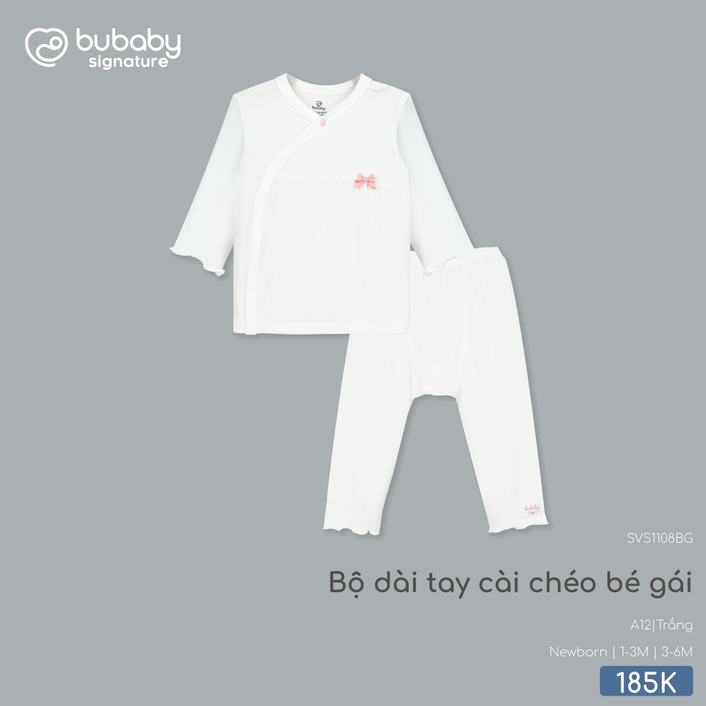 Bộ dài tay cài chéo bé gái SVS1108BG