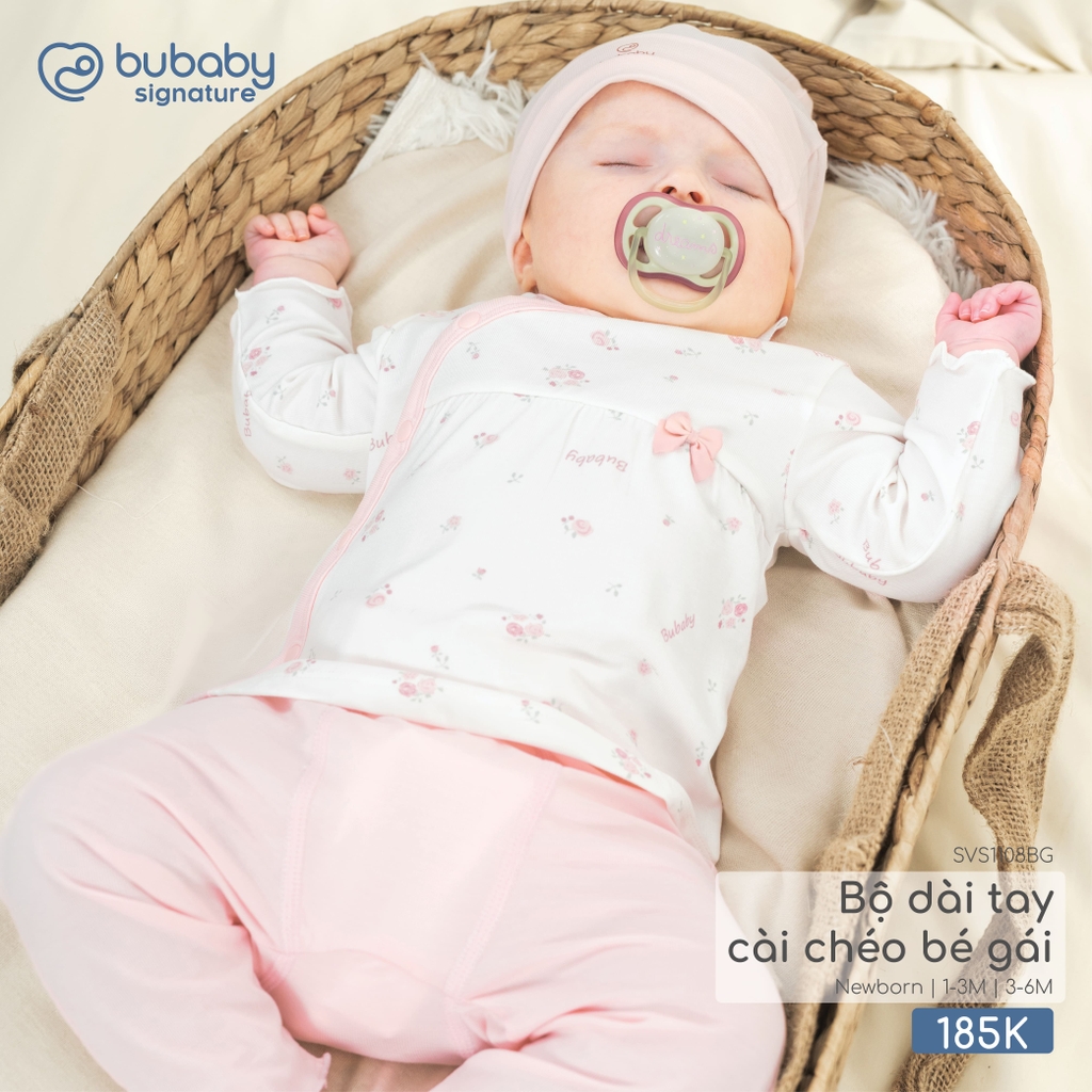Bộ dài tay cài chéo bé gái SVS1108BG