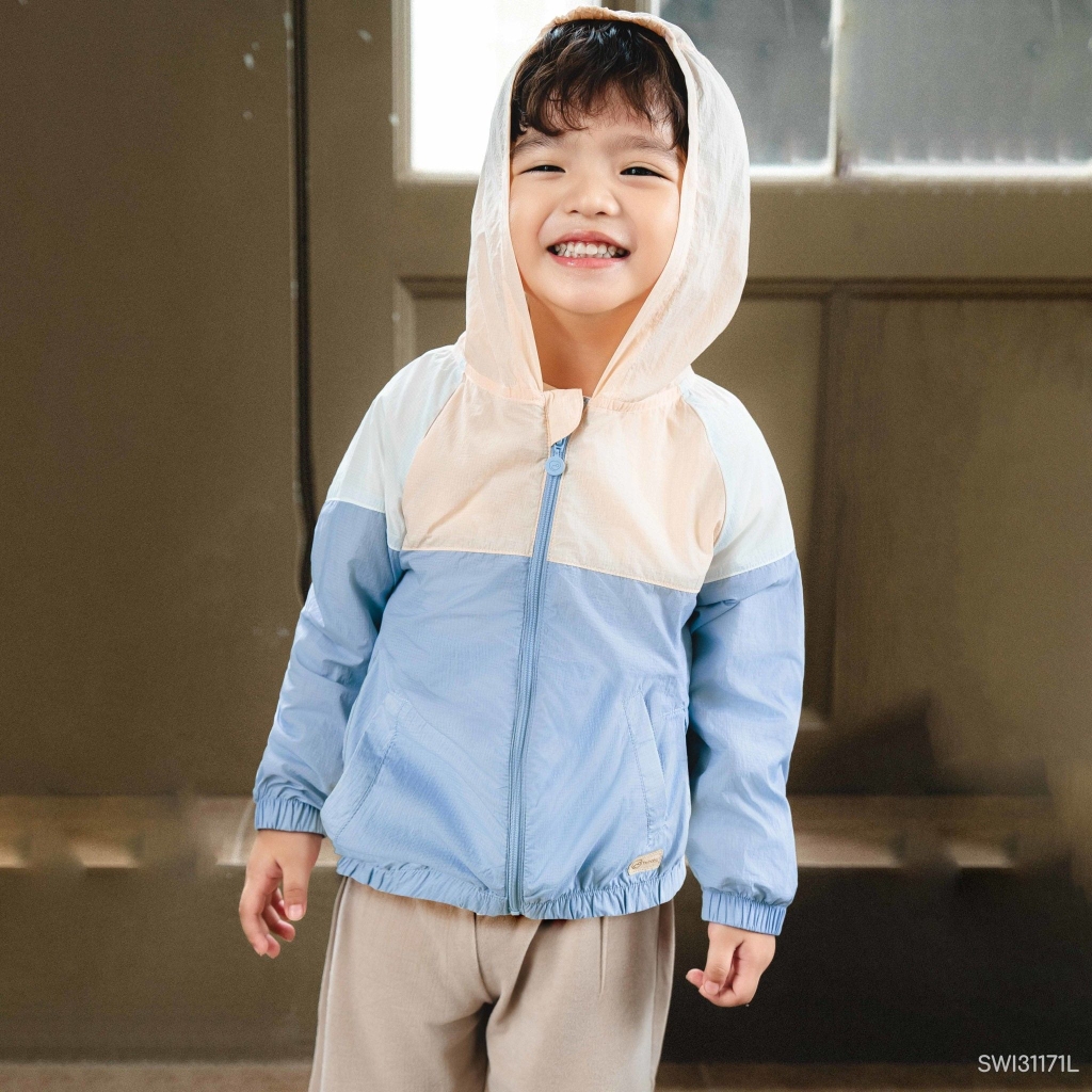 Áo khoác gió 1 lớp có mũ Bubaby SWI31171L