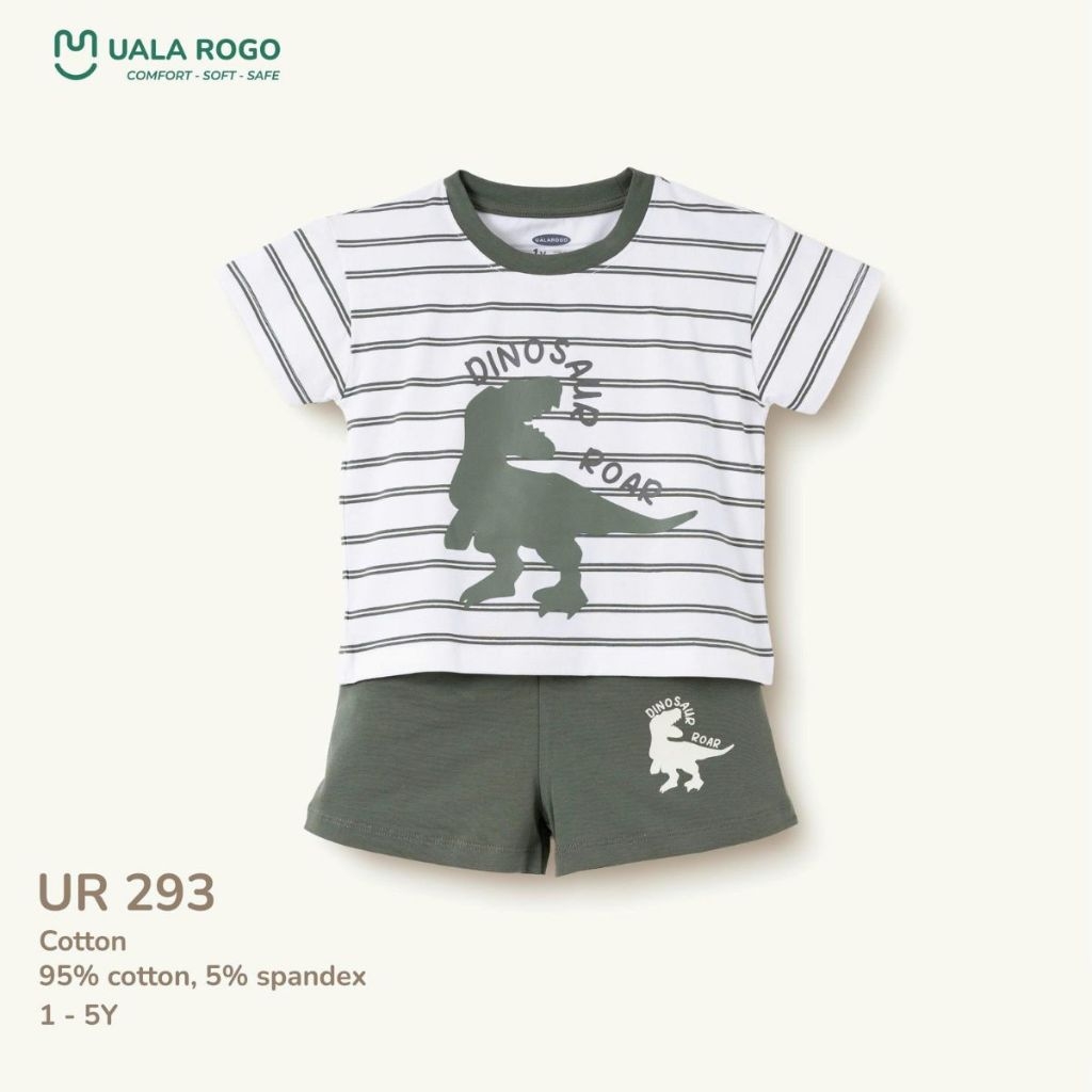 Bộ cộc tay họa tiết khủng long Uala UR 293