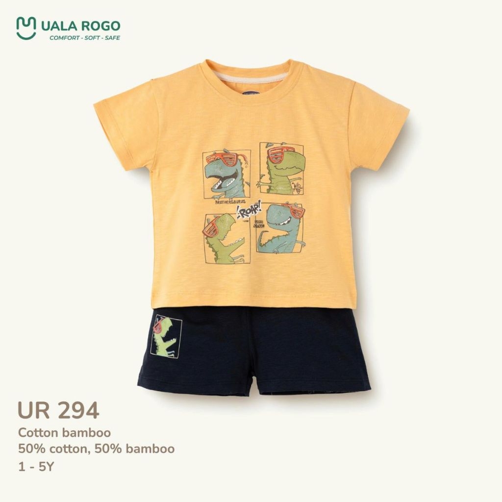 Bộ cộc tay họa tiết khủng long Uala UR 294