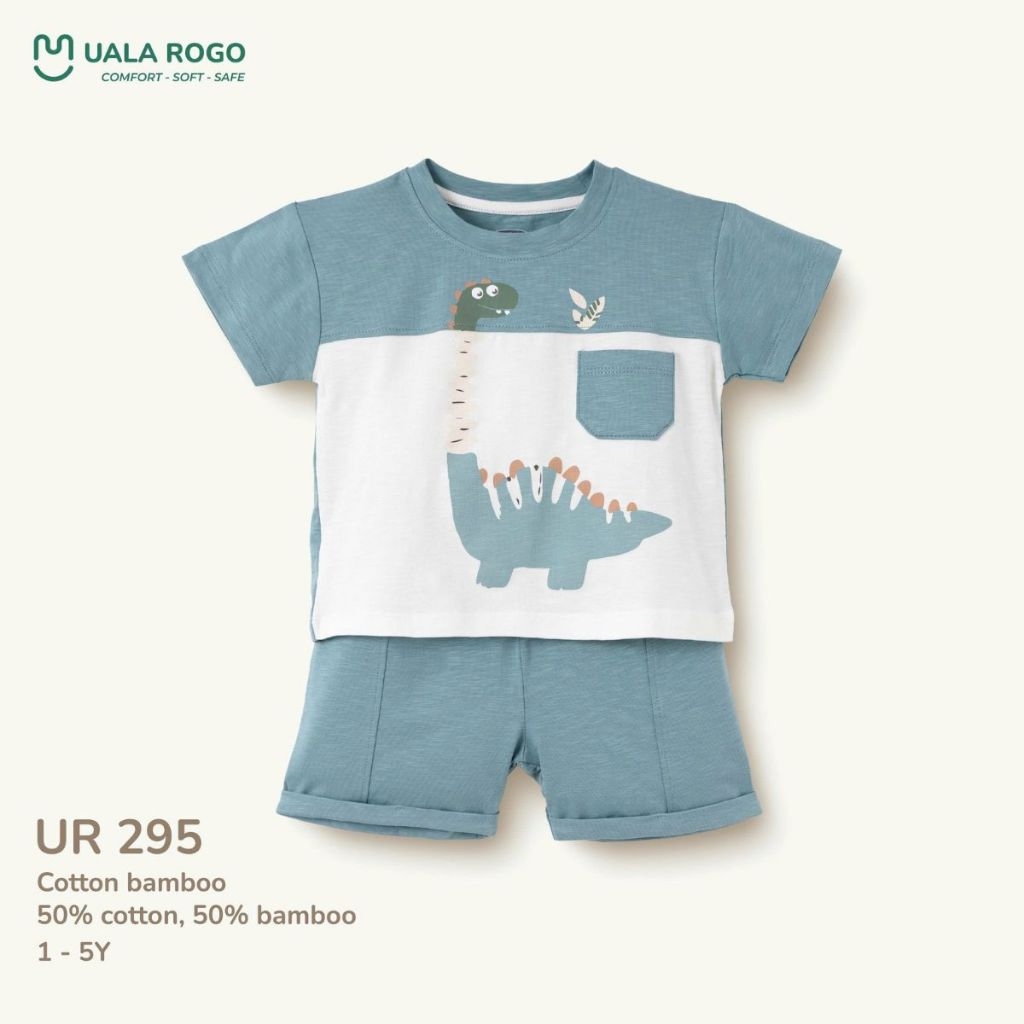 Bộ cộc tay họa tiết khủng long Uala UR 295