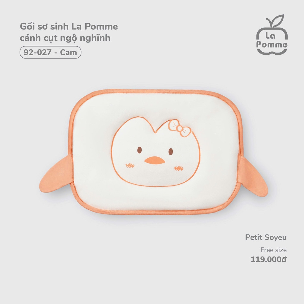 Gối sơ sinh La Pomme cánh cụt ngộ nghĩnh