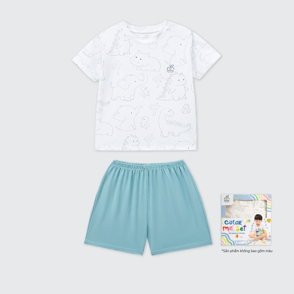 Bộ cộc tay La Pomme Cùng bé tô màu