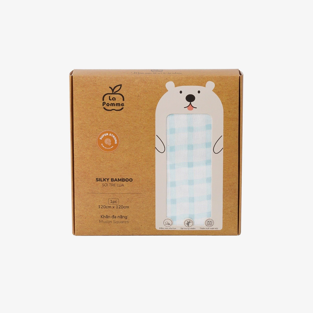Khăn Sữa Sợi Tre Lụa La Pomme Phối Màu 91013