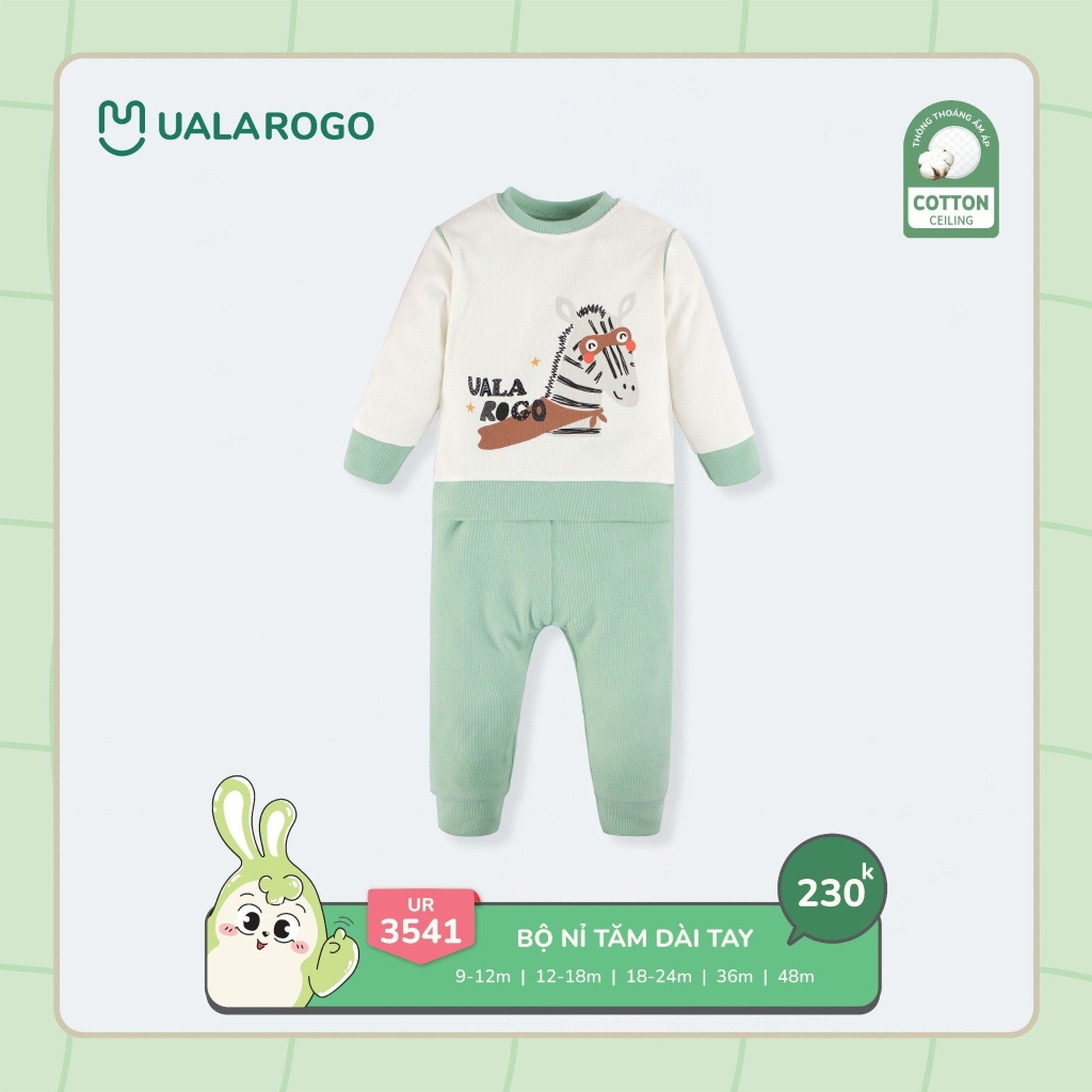 Bộ Nỉ Tăm Dài Tay Cho Bé UR3541
