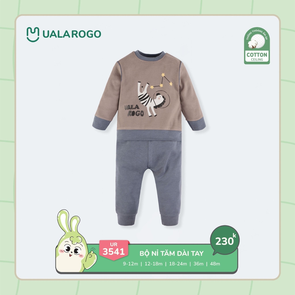 Bộ Nỉ Tăm Dài Tay Cho Bé UR3541