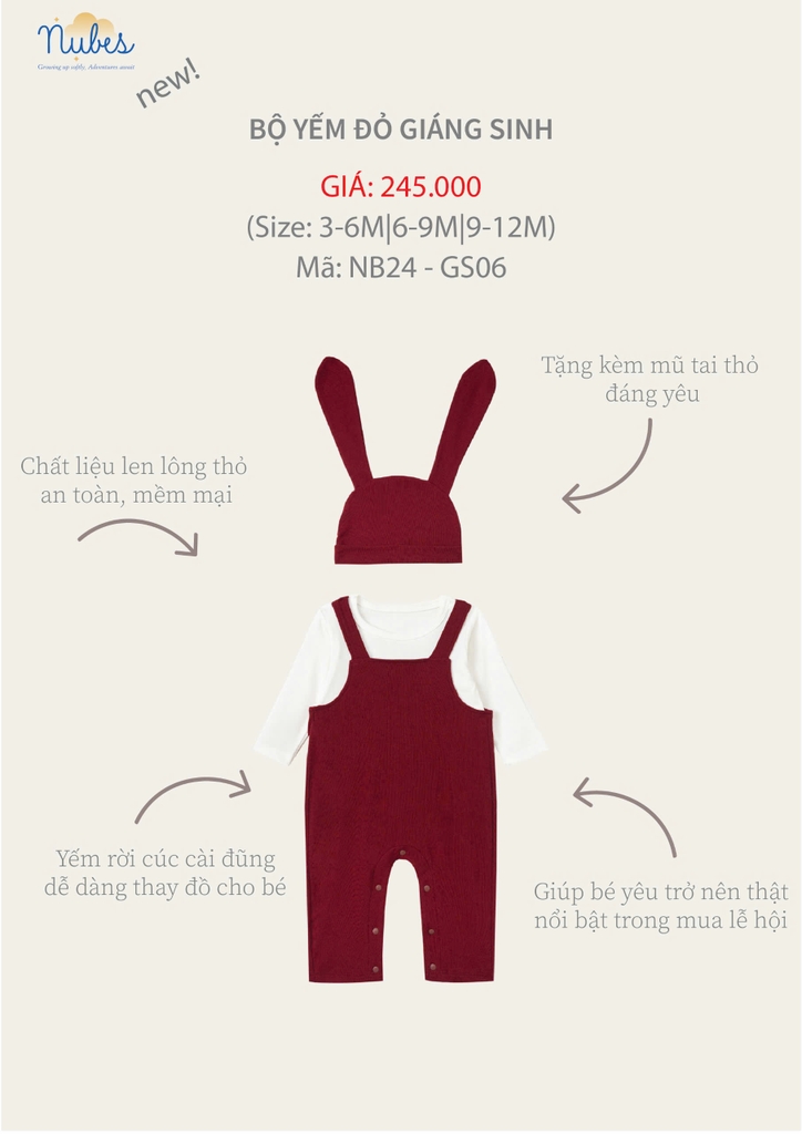 Bộ Yếm Đỏ Giáng Sinh