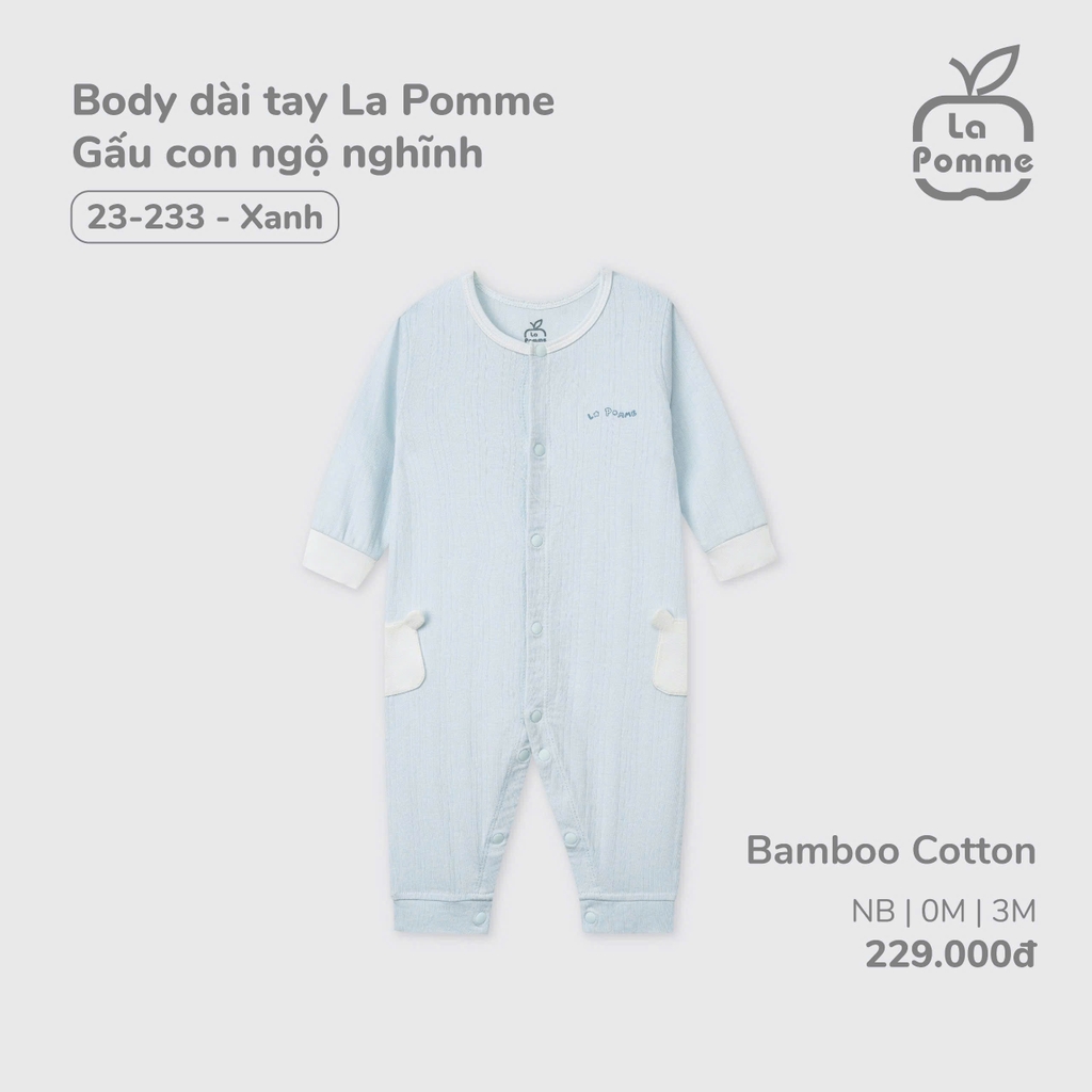 Body dài tay La Pomme Gấu con ngộ nghĩnh