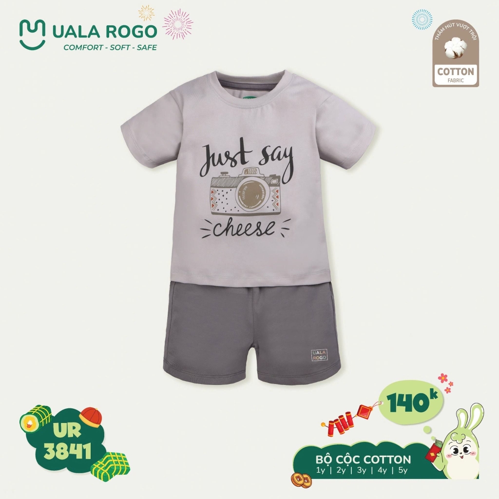 Bộ Cộc Tay Cotton Cho Bé UR 3841