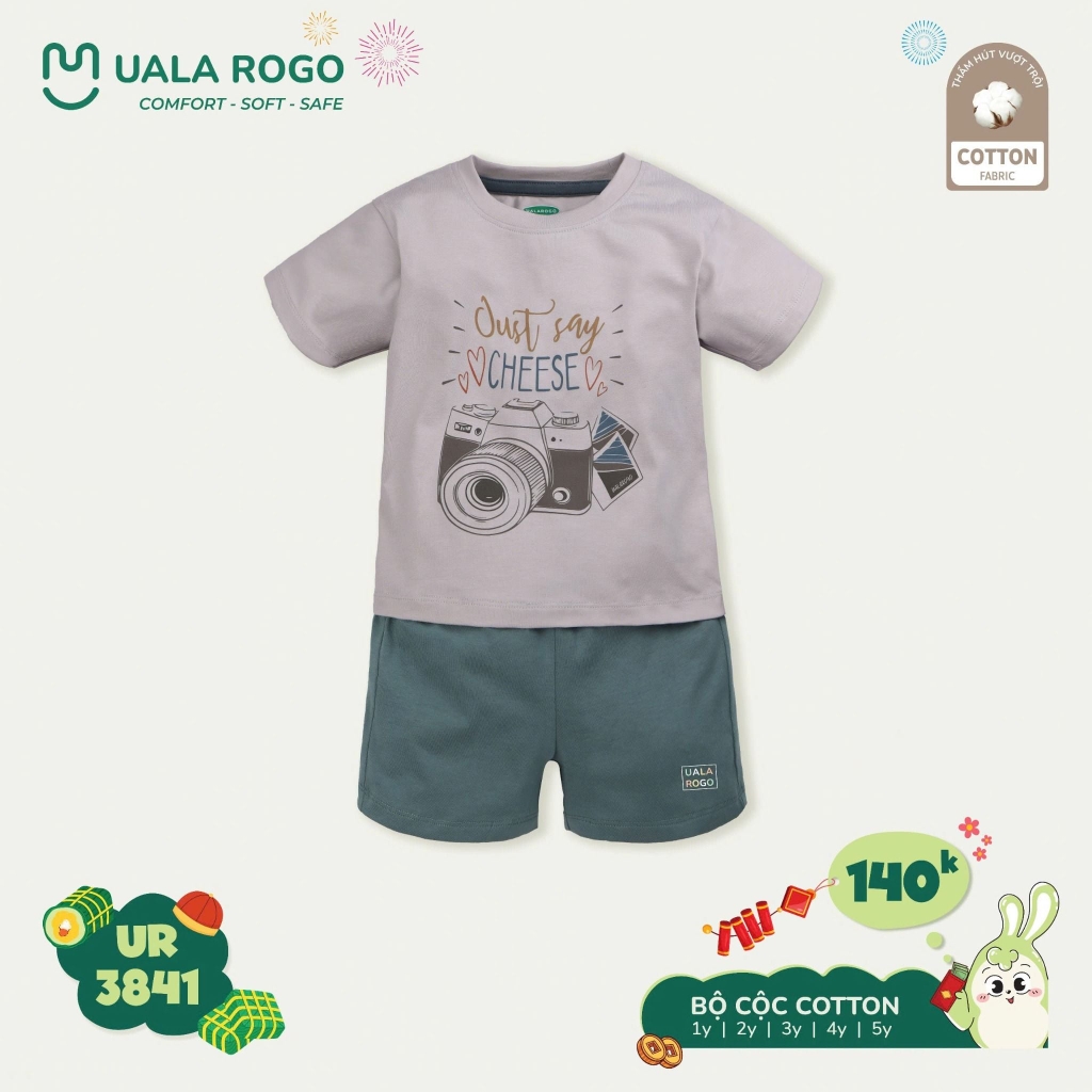 Bộ Cộc Tay Cotton Cho Bé UR 3841