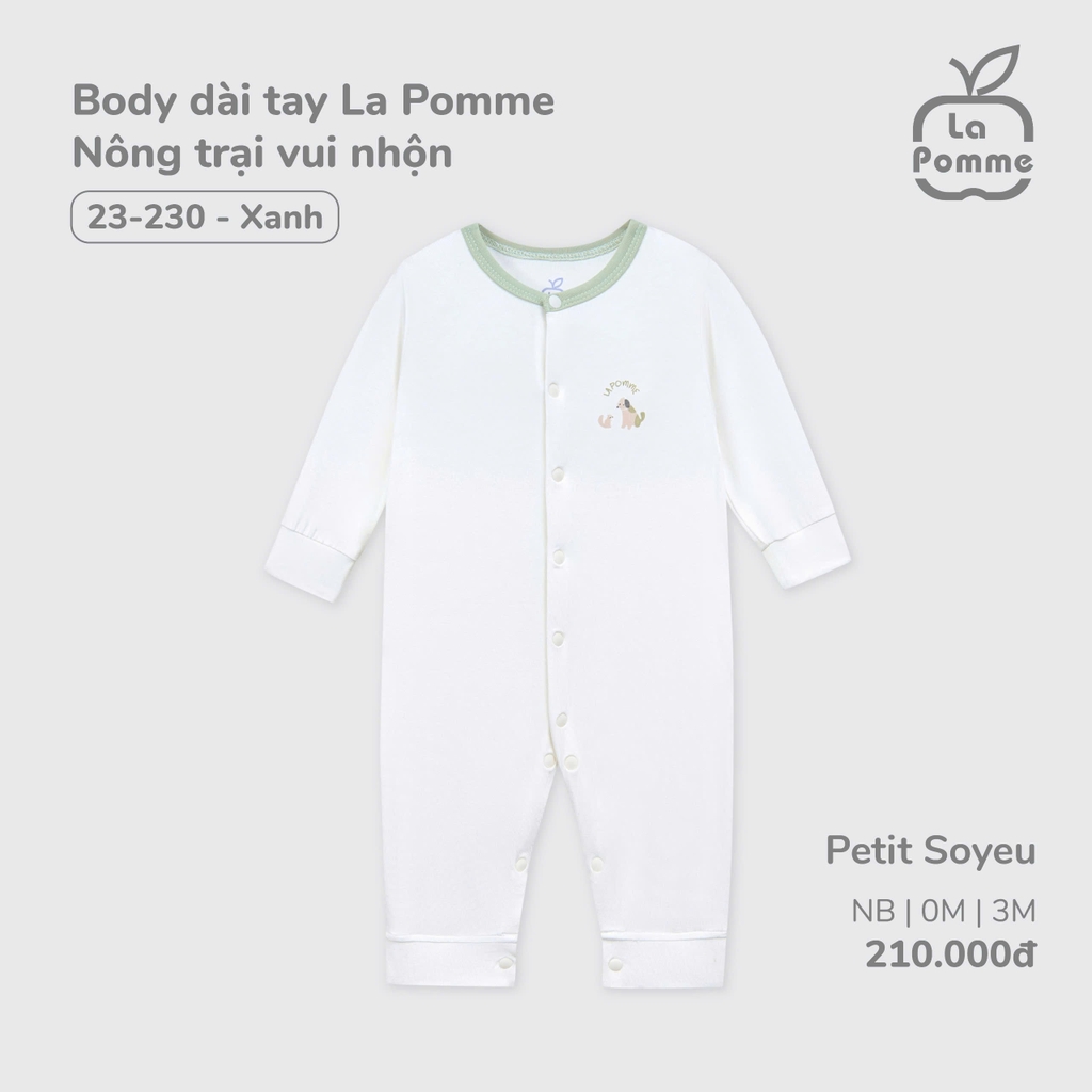 Body dài tay La Pomme Nông trại vui nhộn