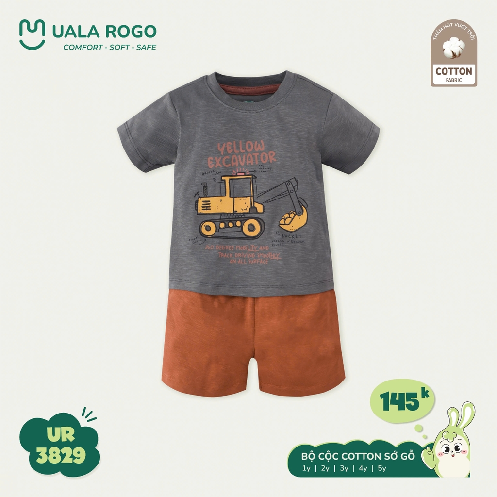 Bộ cộc cotton sớ gỗ UR3829