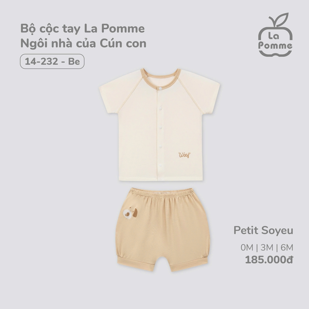 Bộ cộc tay La Pomme Ngôi nhà của Cún con