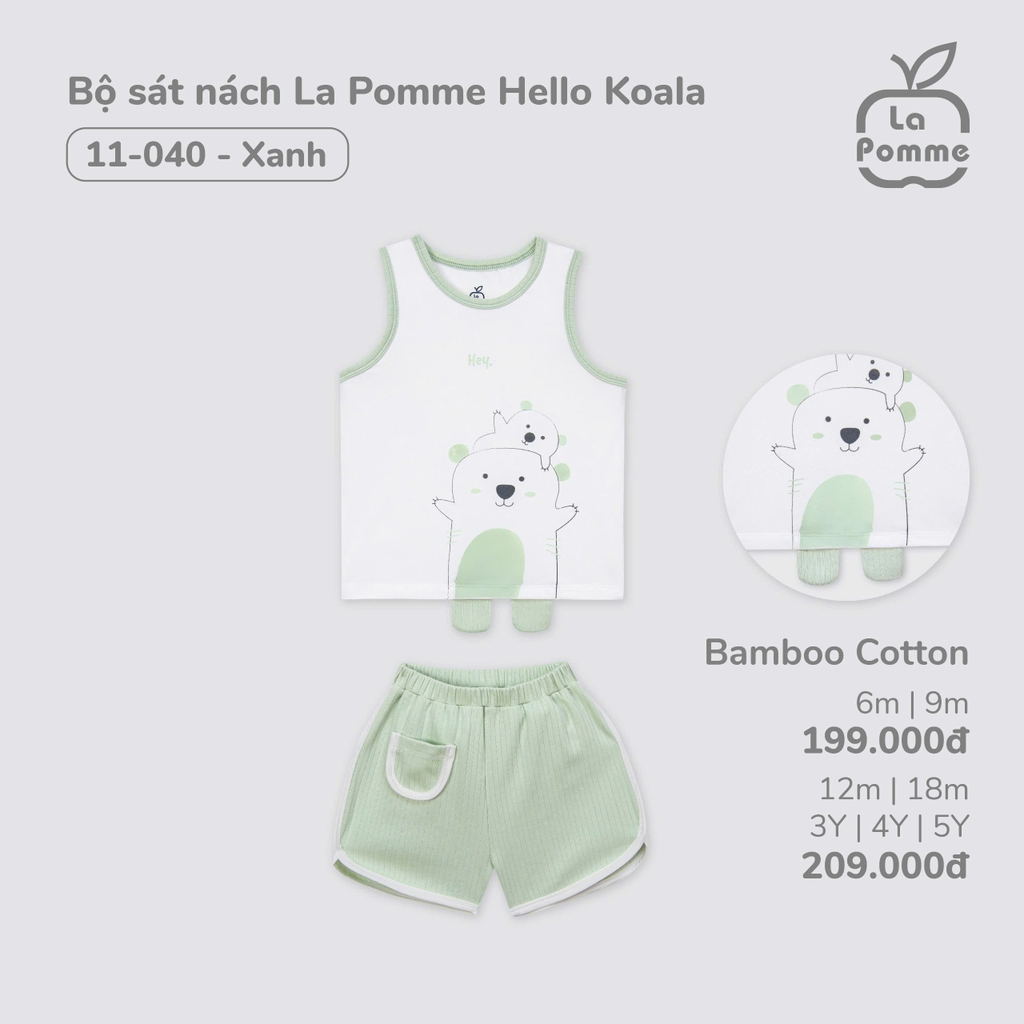 Bộ sát nách La Pomme Hello Koala