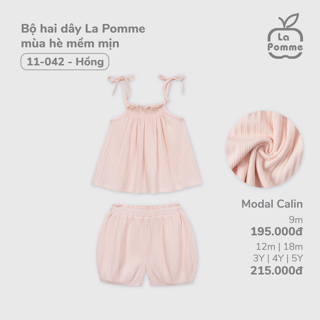 Bộ hai dây La Pomme mùa hè mềm mịn
