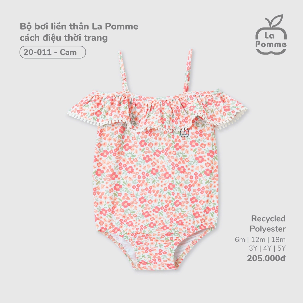 Bộ bơi liền thân La Pomme cách điệu thời trang