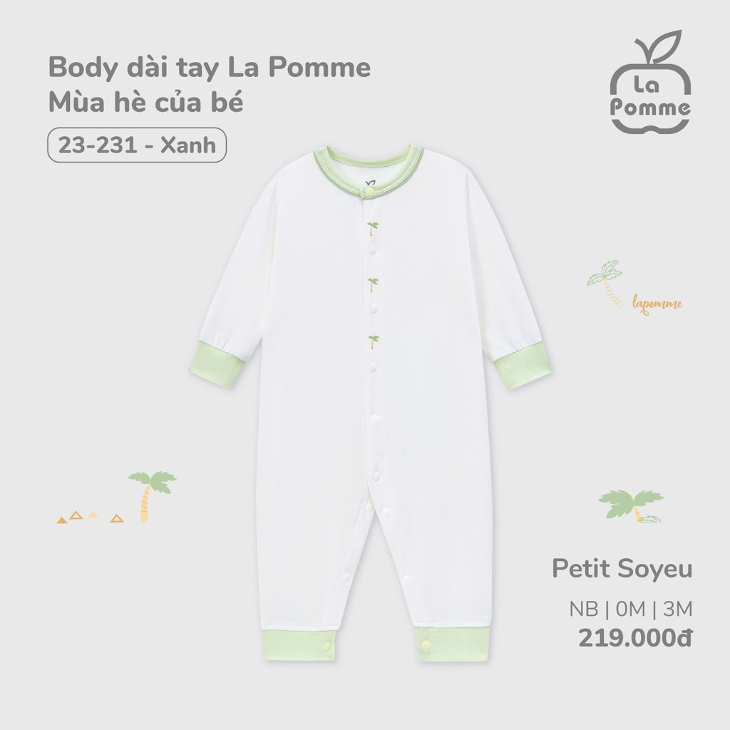 Body dài tay La Pomme Mùa hè của bé