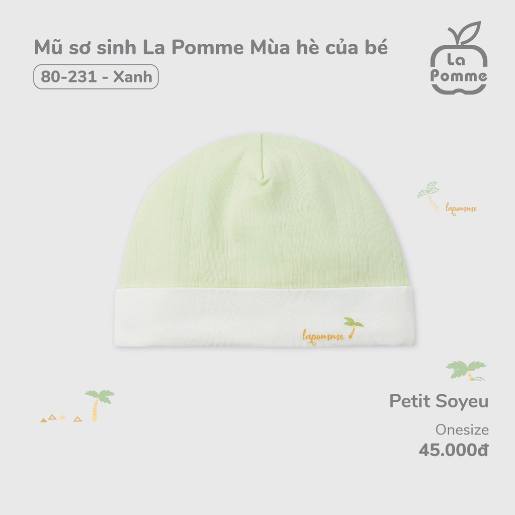 Mũ sơ sinh La Pomme Mùa hè của bé