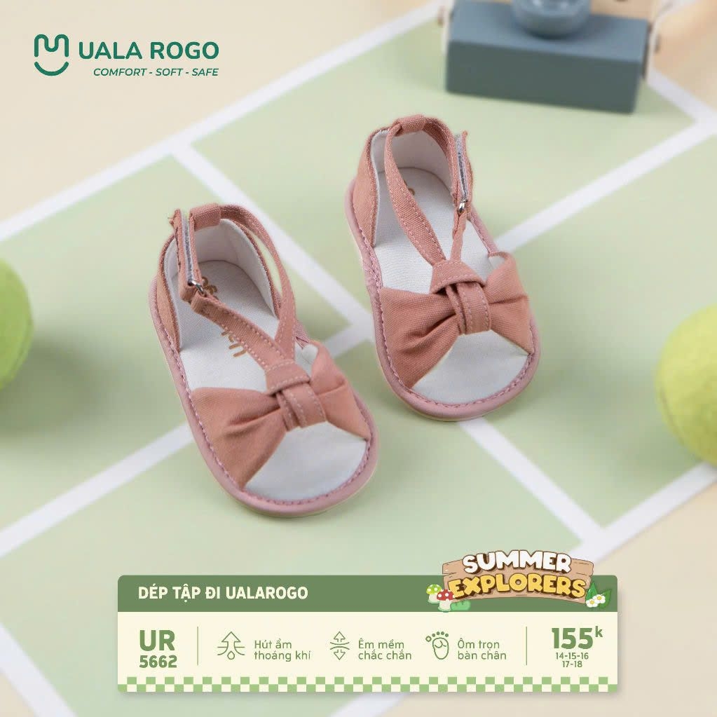 Dép tập đi Uala phối dây nơ UR5662