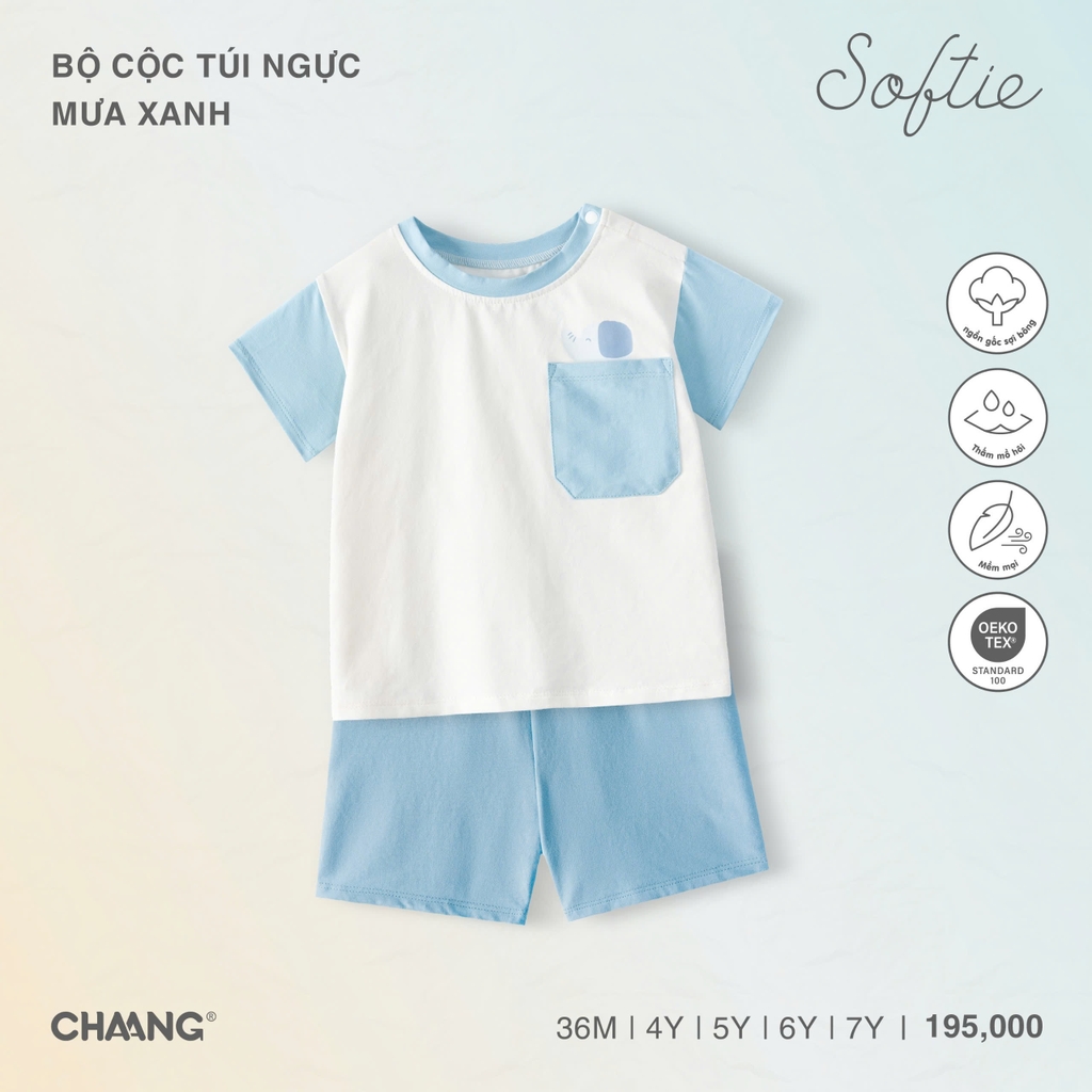 Bộ cộc túi ngực Mưa