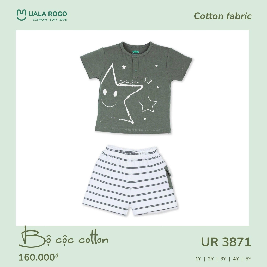 Bộ cộc cotton Uala họa tiết vũ trụ UR3871