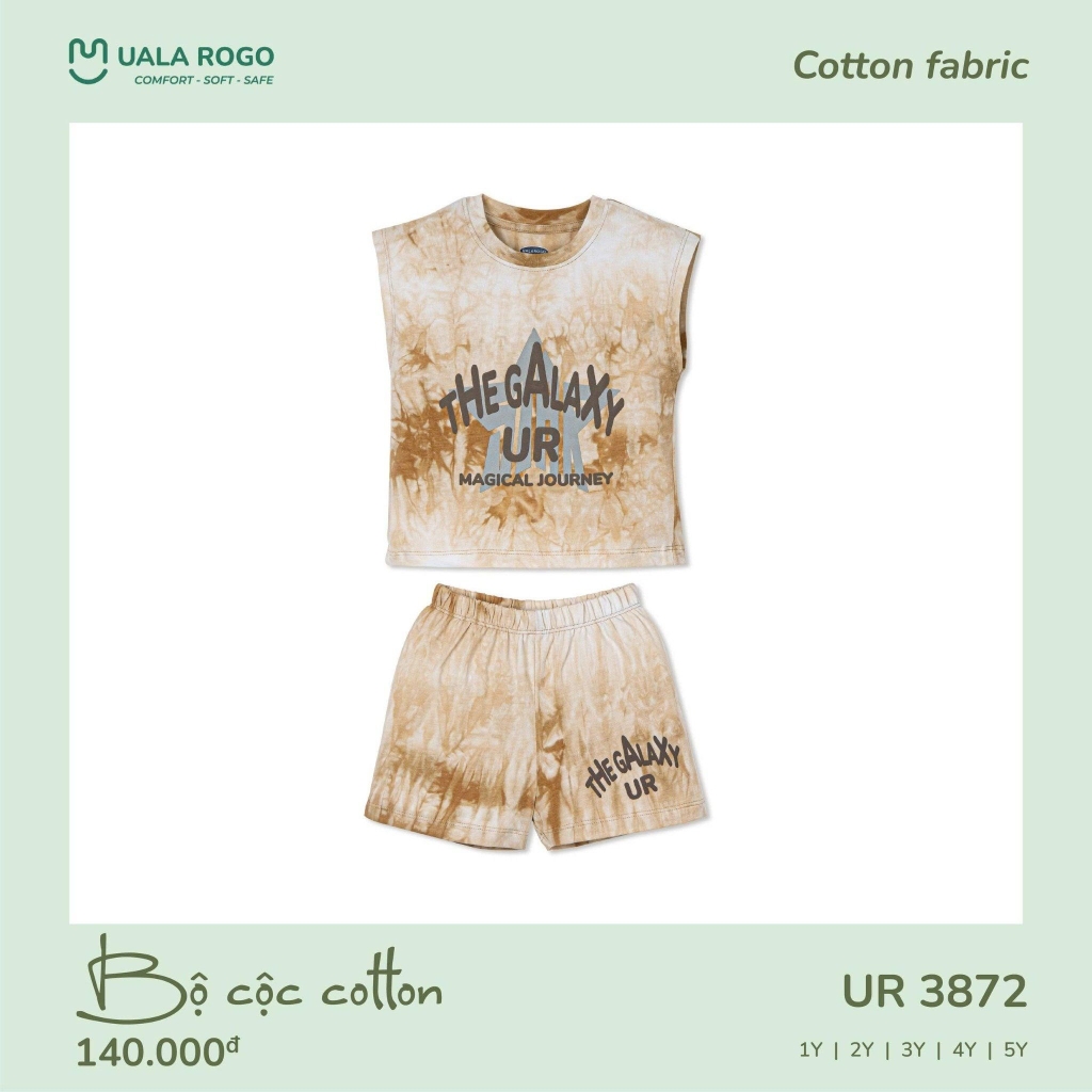 Bộ cộc cotton Uala in họa tiết galaxy UR3872