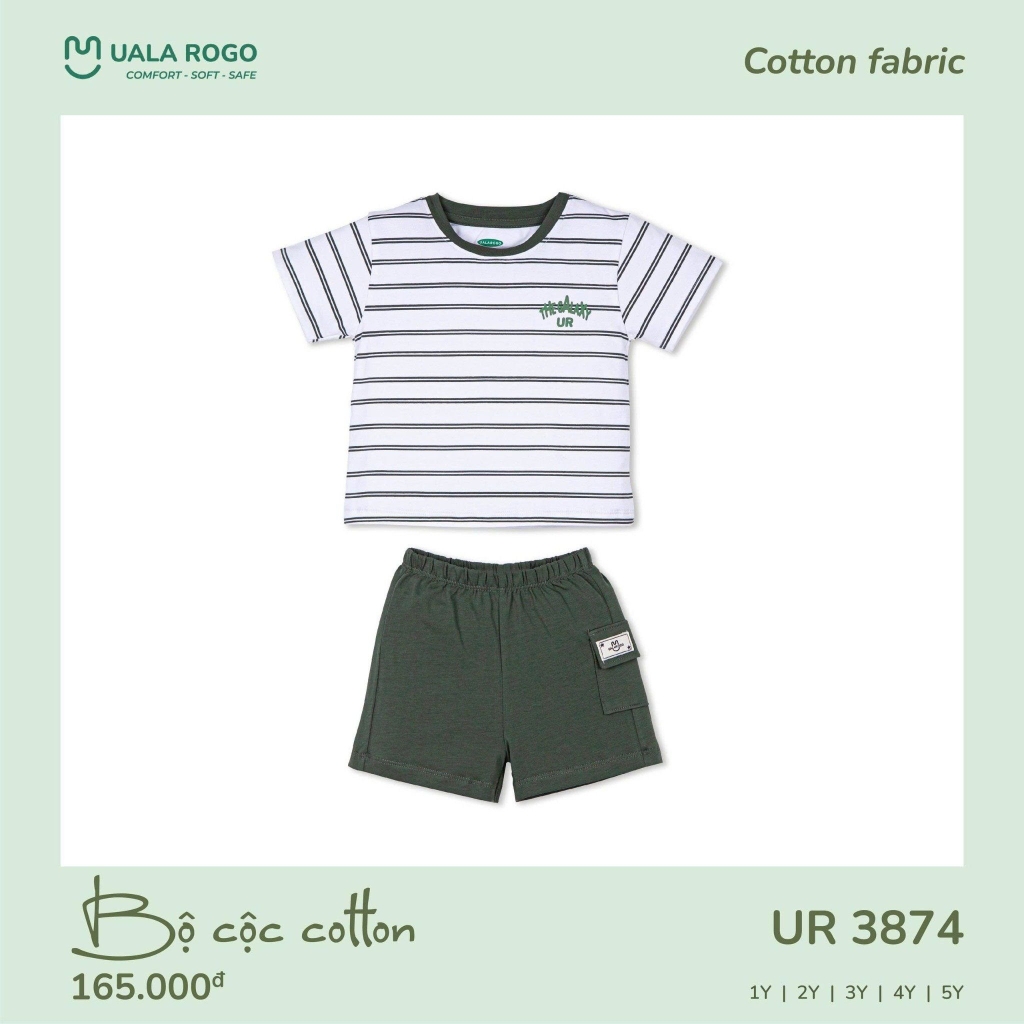Bộ Cộc Cotton Uala In Họa Tiết Phi Hành Gia UR3874