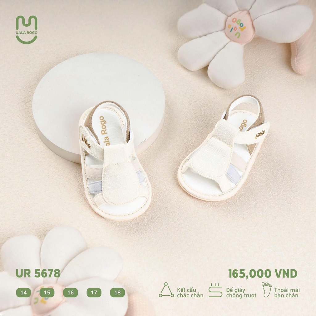 Dép tập đi Uala phối viền xanh UR5678