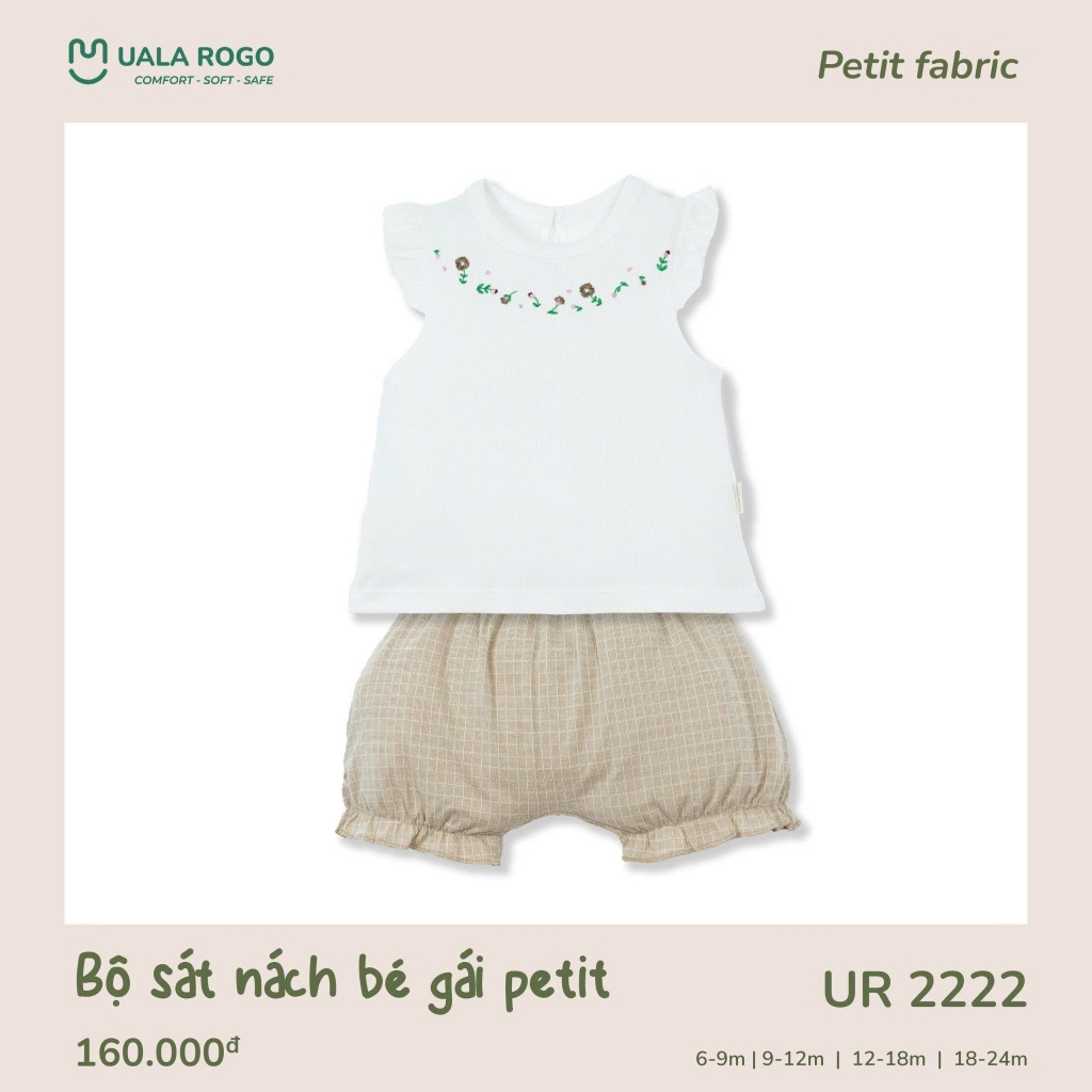 Bộ Sát Nách Bé Gái Petit UR 2222