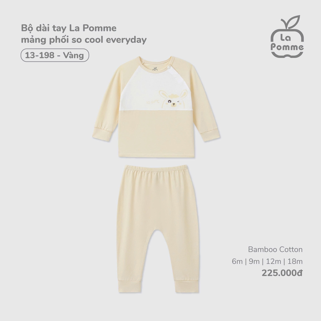 Bộ Dài Tay La Pomme Mảng Phối So Cool Everyday 13198