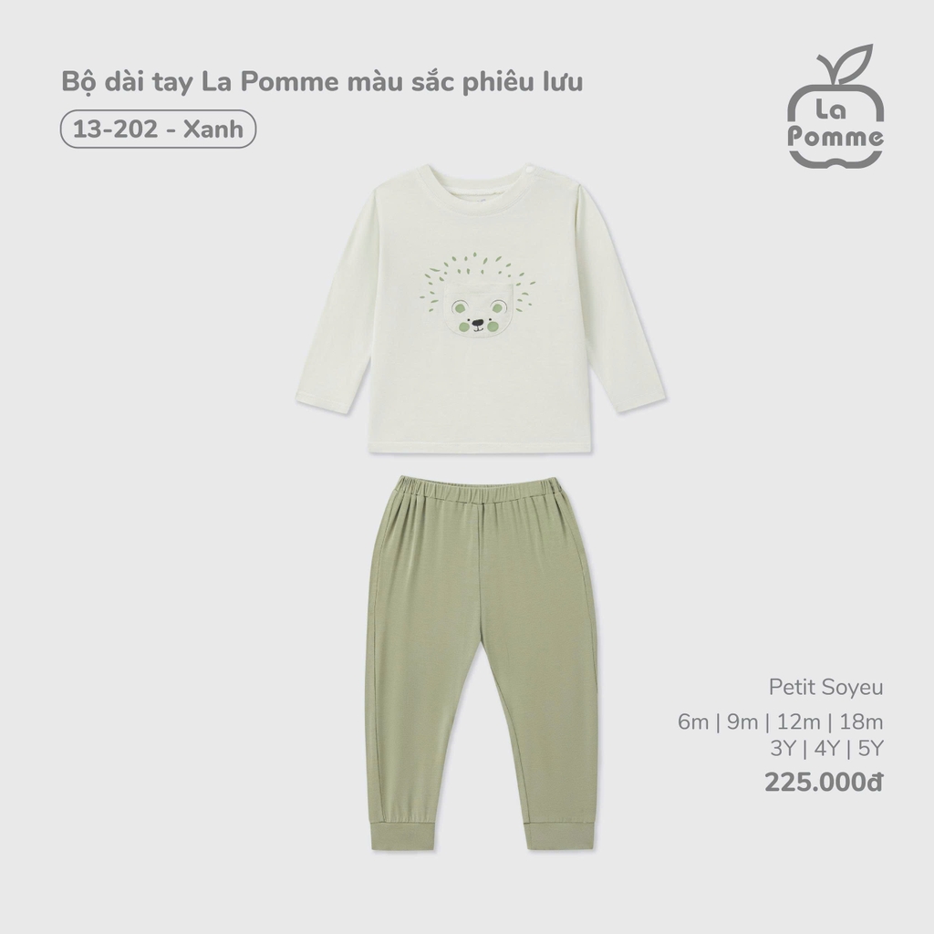 Bộ dài tay La Pomme màu sắc phiêu lưu