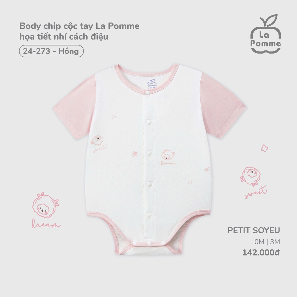 Body chip cộc tay La Pomme họa tiết nhí cách điệu 24273