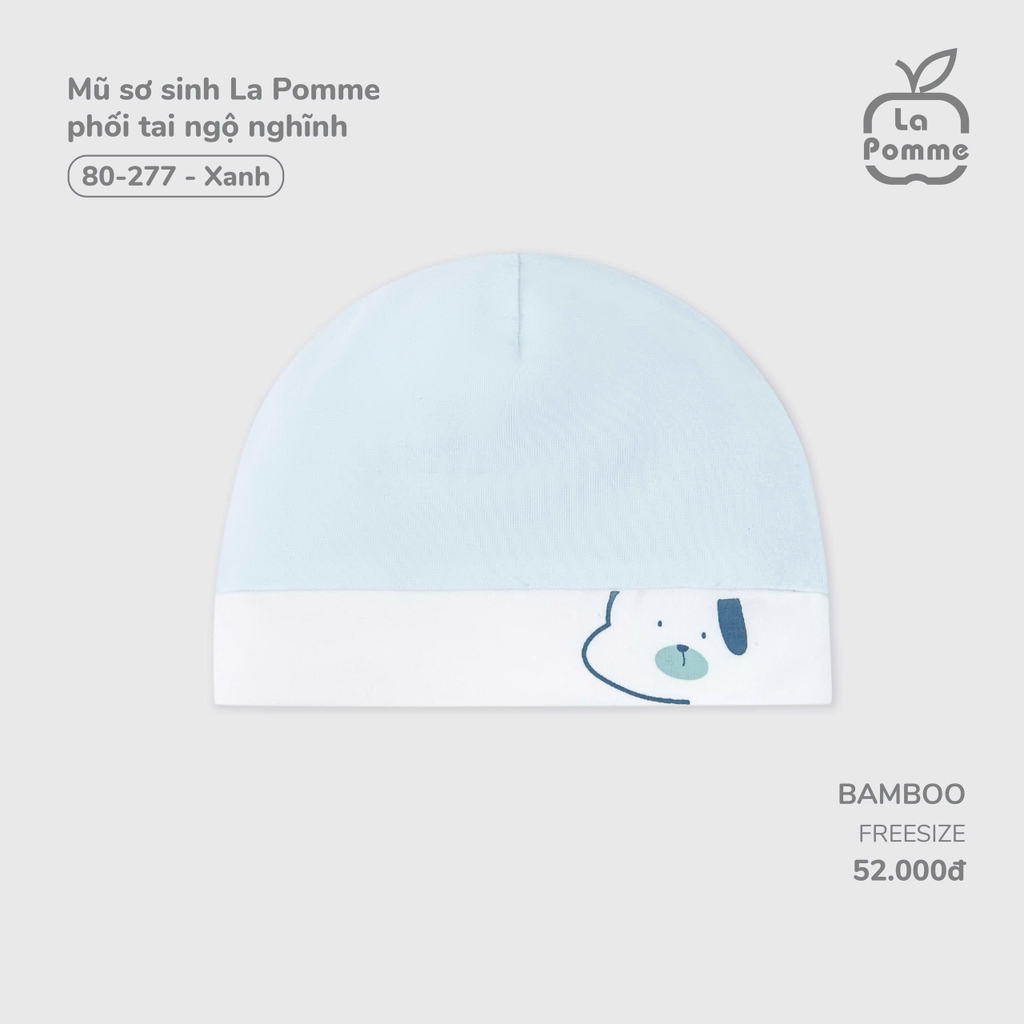 Mũ sơ sinh La Pomme phối tai ngộ nghĩnh 80277