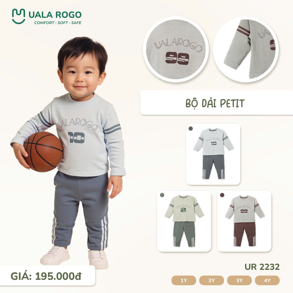 Bộ dài petit họa tiết bóng rổ đủ màu UL2232