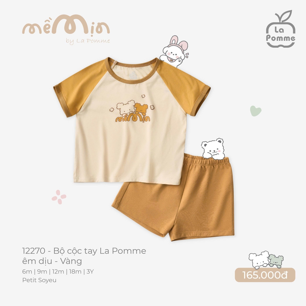 Bộ cộc tay La Pomme êm dịu 12270