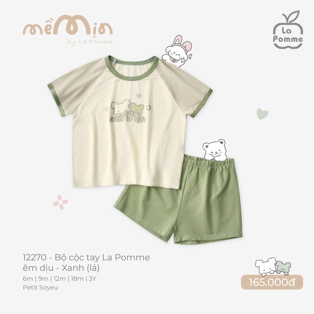 Bộ cộc tay La Pomme êm dịu 12270