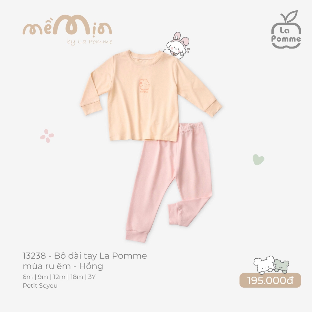 Bộ dài tay La Pomme mùa ru êm