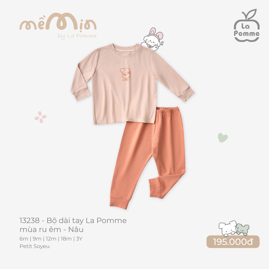 Bộ dài tay La Pomme mùa ru êm 13238