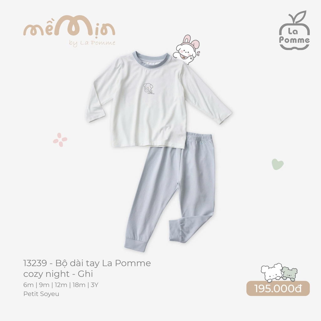 Bộ dài tay La Pomme cozy night