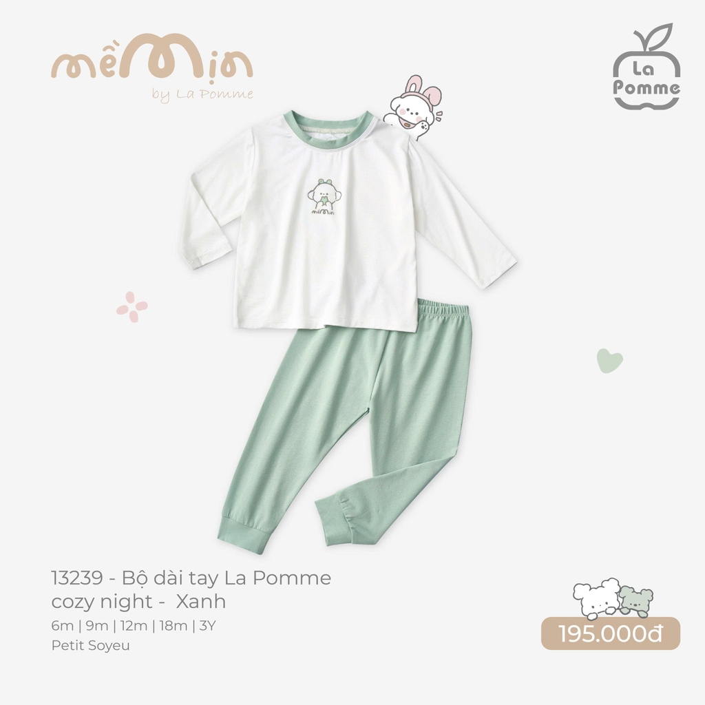 Bộ dài tay La Pomme cozy night