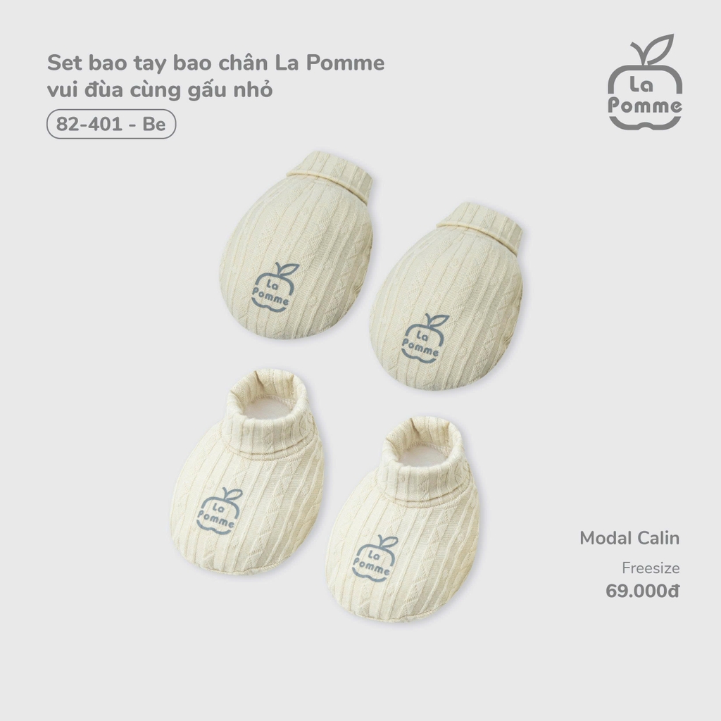 Set bao tay bao chân La Pomme vui đùa cùng gấu nhỏ