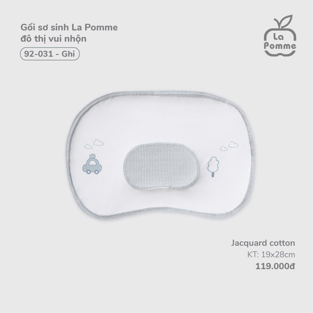 Gối sơ sinh La Pomme đô thị vui nhộn