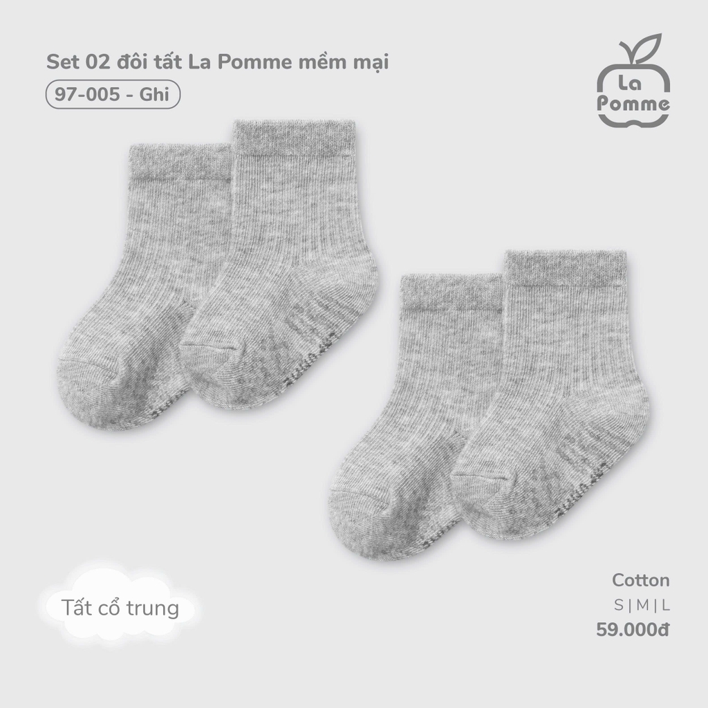 Set 02 đôi tất La Pomme mềm mại 97005
